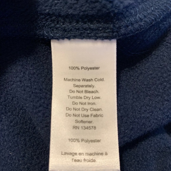 Vineyard Vines Women's Size Large Pullover Fleece Blue Mock Neck 1/4 Zip Top - Picture 5 of 7